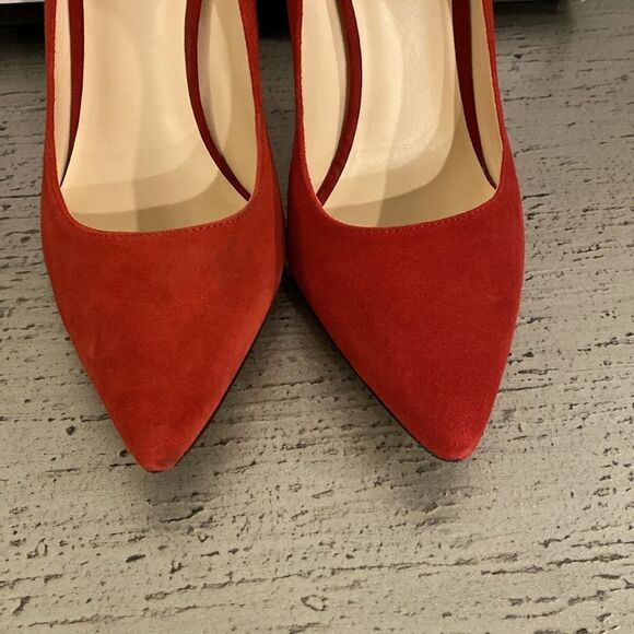 ❤️Nine West Felycia Red Genuine Suede Pumps - Picture 6 of 11
